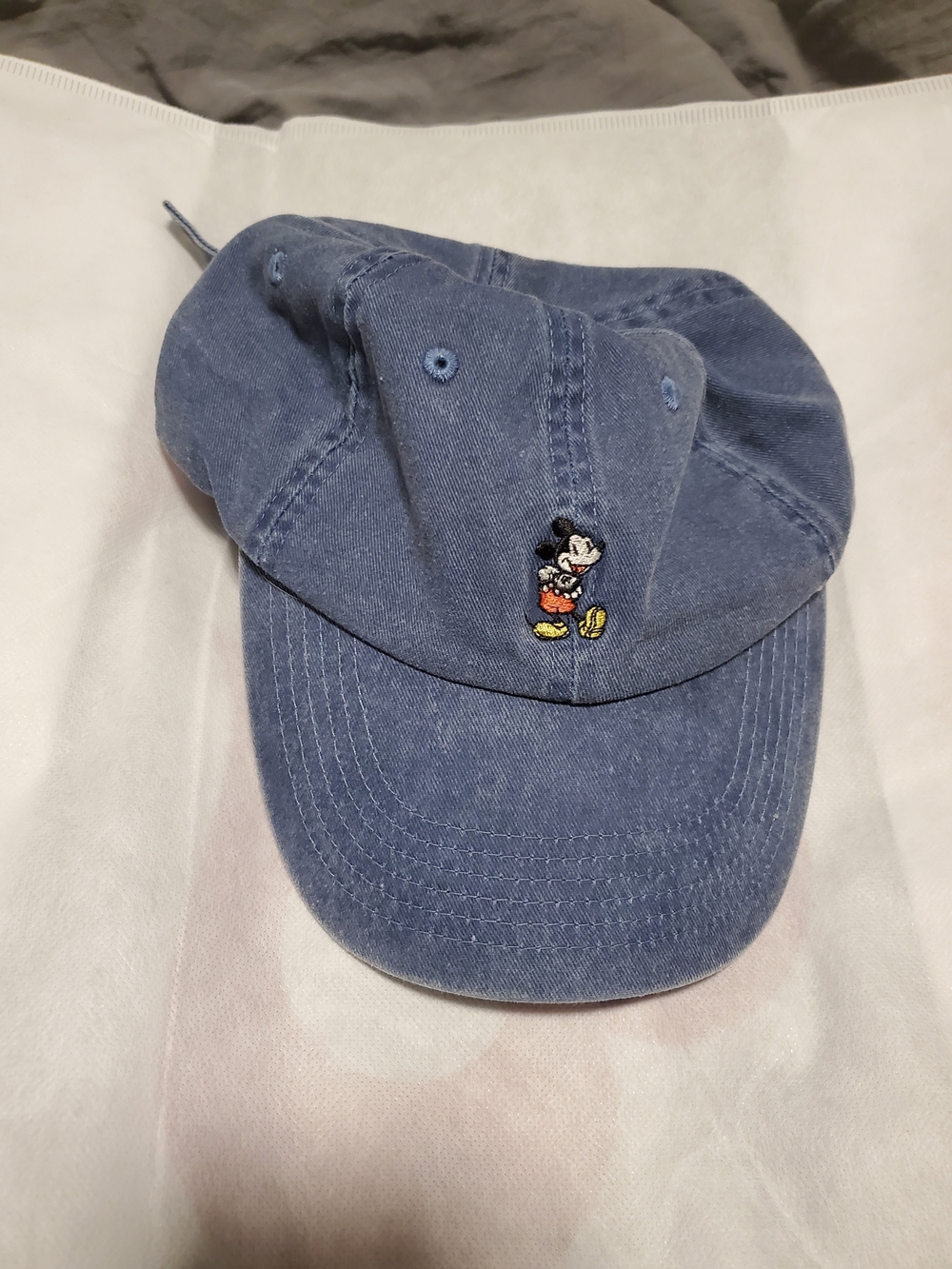 Disney Denim-Style Blue Cap with Mickey Embroidery
